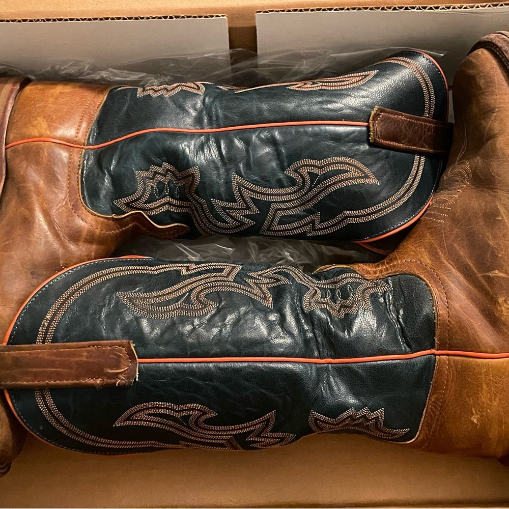 Anderson Bean Brown and Black Leather Boots